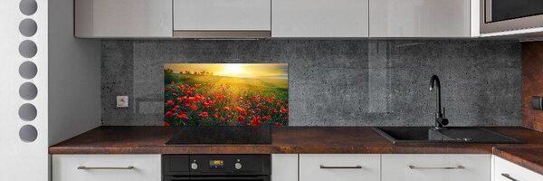Dekorační panel sklo Pole máků pksh-65609711