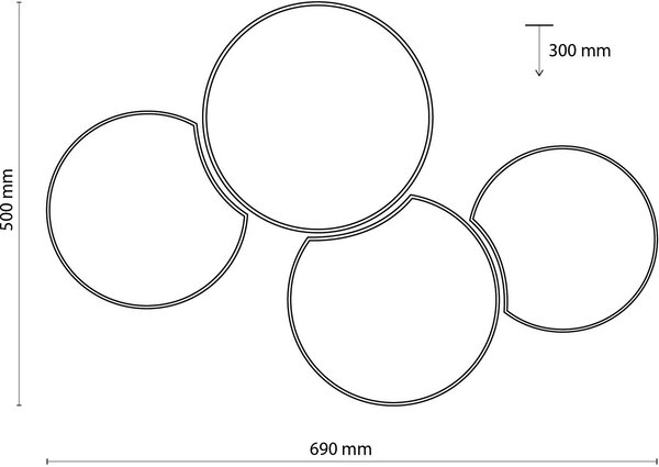 TK Lighting Mona nástěnné svítidlo 4x15 W béžová 6592