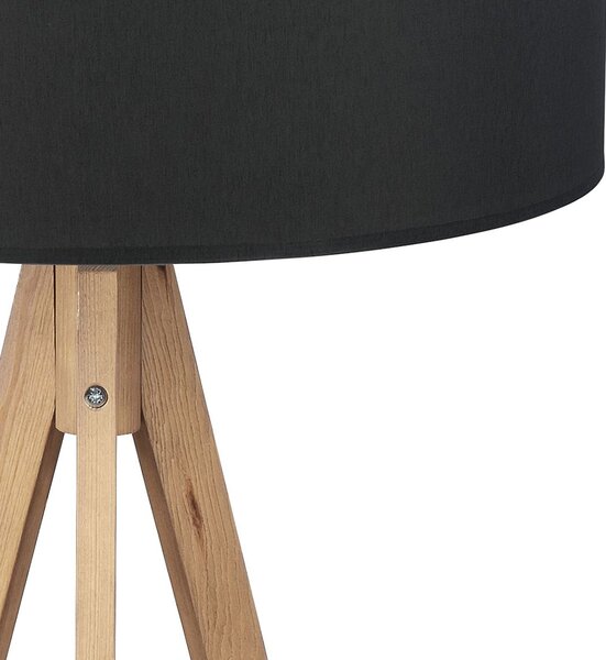 TK Lighting Treviso stojací lampa 1x15 W černá-dřevo 5039
