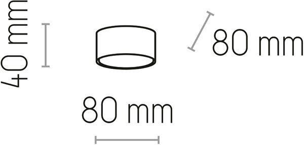 TK Lighting Dallas stropní světlo 1x10 W černá 6241
