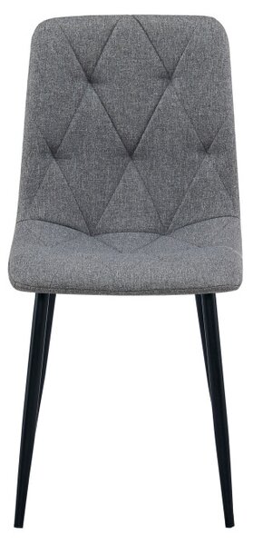 Set dvou jídelních židlí LIBRA tmavě šedé / černé nohy (2 ks)
