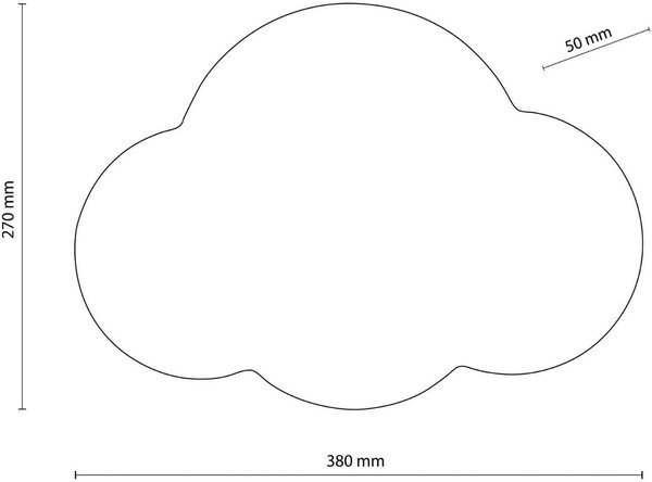 TK Lighting Cloud nástěnné svítidlo 1x6 W růžová 4967