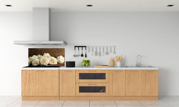 Dekorační panel sklo Bílé růže pksh-65934277