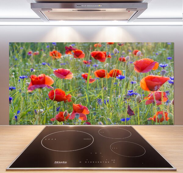 Dekorační panel sklo Plolní květiny pksh-65958845