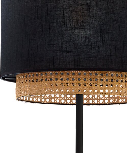 TK Lighting Boho Black stojací lampa 1x15 W černá-béžová 5568