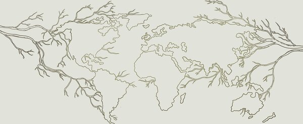 Fototapeta Mapa světa, Designové fototapety na zeď, Populární fototapety, u99731v1 - Tapeko.co.cz