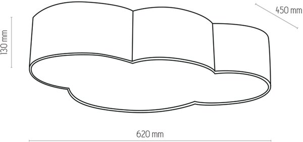 TK Lighting Cloud nástěnné svítidlo 4x15 W bílá-šedá 3145