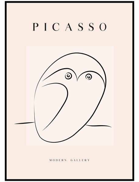 Pablo Picasso - Sova Rozměr plakátu: A4 (21 x 29,7 cm)