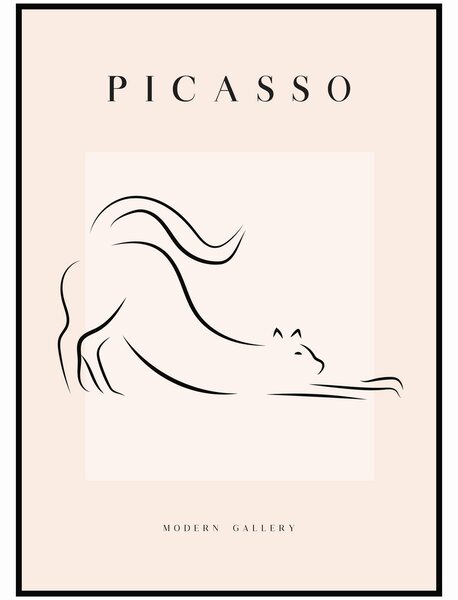 Pablo Picasso - Kočka Rozměr plakátu: 30 x 40 cm