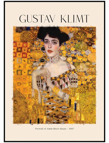 Gustav Klimt - Portrét Adele Bloch Baurer Rozměr plakátu: A4 (21 x 29,7 cm)