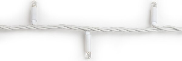 Venkovní vánoční LED řetěz, různobarevná, bílý kabel, 30m, 300 LED
