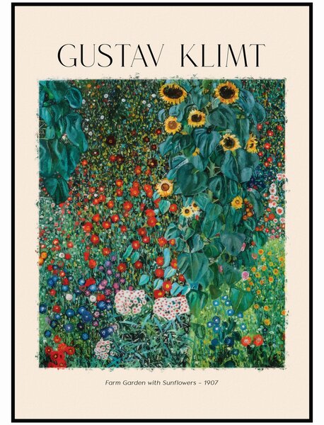 Gustav Klimt - Zahrada se slunečnicemi Rozměr plakátu: 30 x 40 cm
