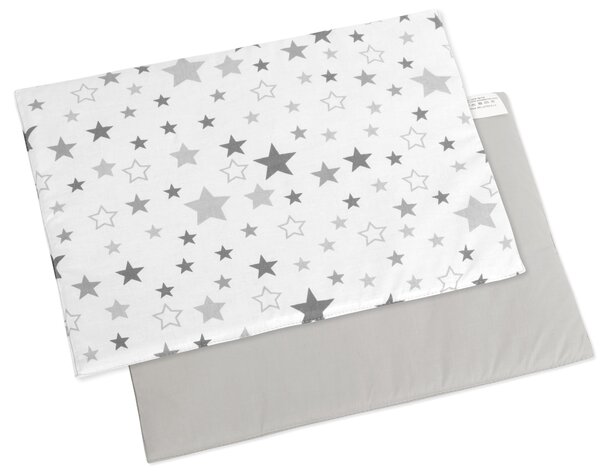 BELLATEX Polštářek pro kojence do postýlky Šedá,Bílá 42x32 cm - tenký