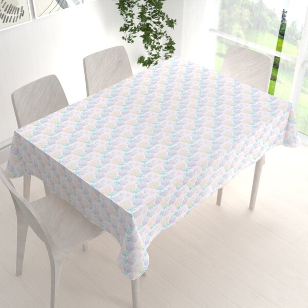 Biante Velikonoční teflonový obdélníkový ubrus TF-073 Pastelové kraslice na bílém 50x100 cm