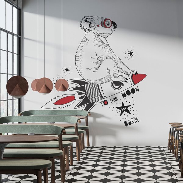 Fototapeta Koala na raketě, Fototapety se zvířaty, Populární fototapety, w00151 - Tapeko.co.cz