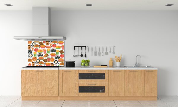 Skleněný panel do kuchynské linky Fast food pksh-66312714