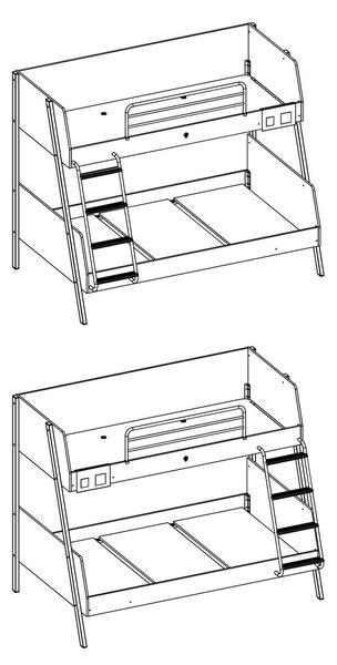 Čilek Studentská patrová postel (90x200-120x200 cm) Duo