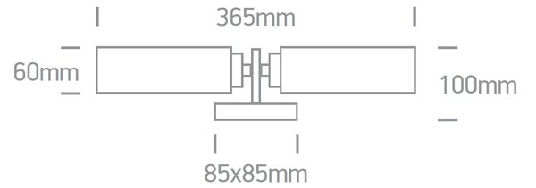 One Light Anavra nástěnné svítidlo 2x40 W chrom 60106A/C