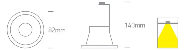 One Light Chulu zapuštěná světla 1x50 W bílá 10105TG/W