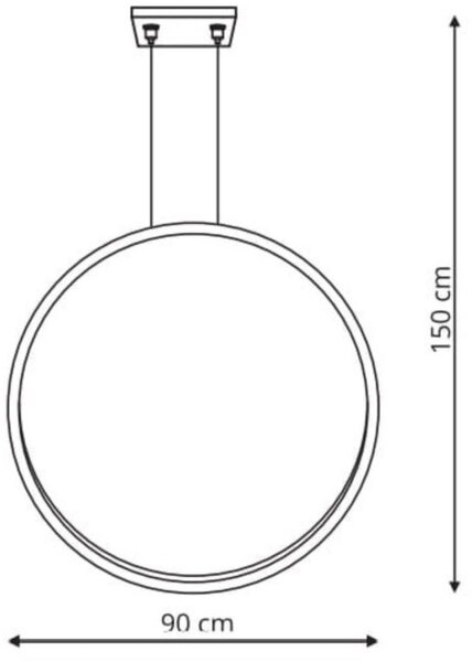 Light Prestige Mirror závěsné svítidlo 1x50 W černá LP-999/1P L BK CCT