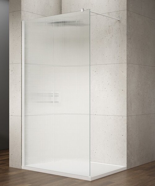 Gelco, VARIO WHITE jednodílná sprchová zástěna pro instalaci ke zdi, sklo nordic, 1100 mm, GX1511-07