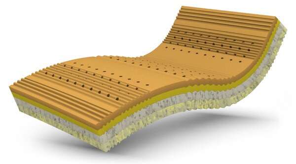 BEDTON MAMBO MEMORY KOMBI 90x200 BAMBOO podšitý rounem