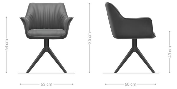 DELIFE Jídelní židle Keila-Flex s područkami bouclé měkký béžová křížová podnož široká nerezová ocel 360° otočný houpací funkce