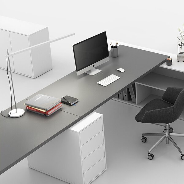 Kancelářský přístavný kontejner BLOCK, 400 x 800 x 710 mm, 4 zásuvky, dub přírodní