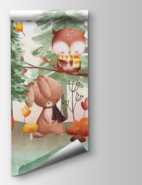 Fototapeta Skupina zvířat v lese, Dětské fototapety, Populární fototapety, w00562 - Tapeko.co.cz