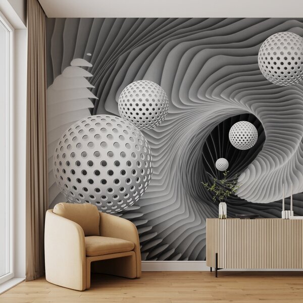 Fototapeta Černobílý vír, 3D fototapety, Populární fototapety, u25846 - Tapeko.co.cz