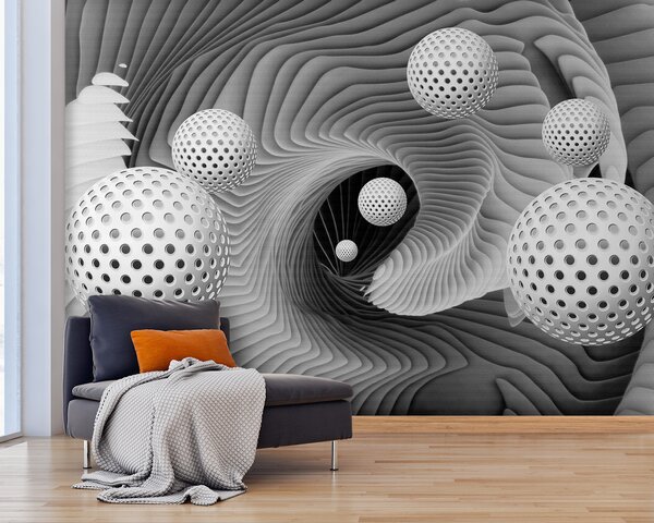 Fototapeta Černobílý vír, 3D fototapety, Populární fototapety, u25846 - Tapeko.co.cz