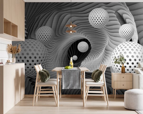 Fototapeta Černobílý vír, 3D fototapety, Populární fototapety, u25846 - Tapeko.co.cz