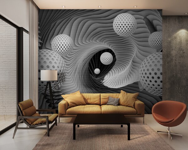 Fototapeta Černobílý vír, 3D fototapety, Populární fototapety, u25846 - Tapeko.co.cz