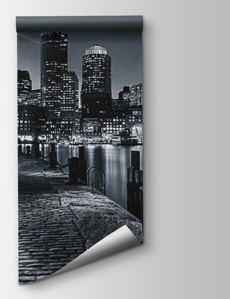 Fototapeta Panorama města se světly na vodě, Fototapeta s panoramatem města, Populární fototapety, u54150 - Tapeko.co.cz