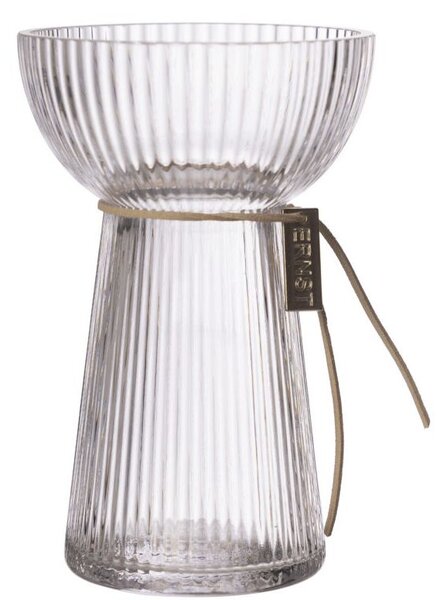 ERNST Skleněná váza Hyacint Striped - 15 cm EF415
