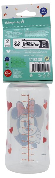 Kojenecká lahev s nastavitelným průtokem, 360ml, Stor, Minnie