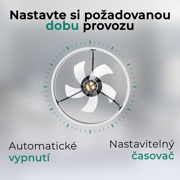 Noaton 16050B (2024) Atria, černá, stropní ventilátor se světlem (Použitý, Záruka 21 měsíců)