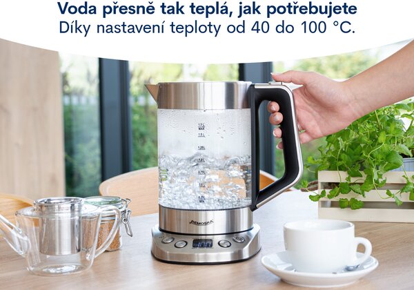 Remoska R307002 Skleněná rychlovarná konvice Carino