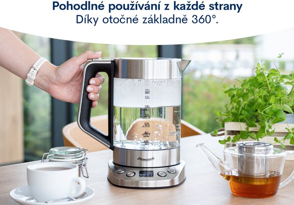 Remoska R307002 Skleněná rychlovarná konvice Carino
