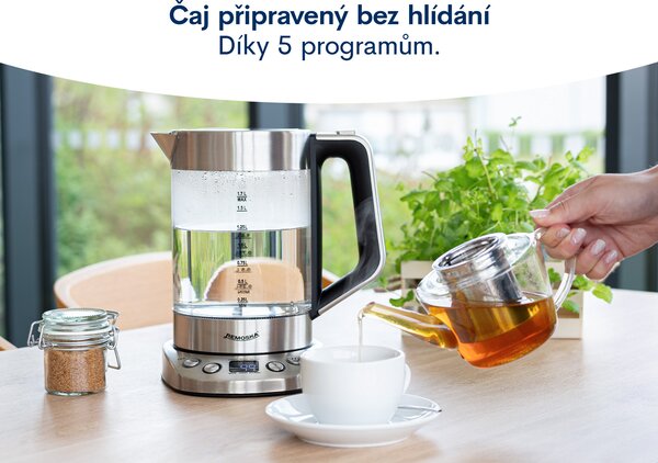 Remoska R307002 Skleněná rychlovarná konvice Carino