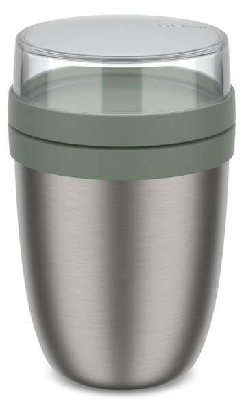 Termoska na jídlo z nerezové oceli ve stříbrné barvě/šalvějově zelená 500 ml Ellipse – Mepal