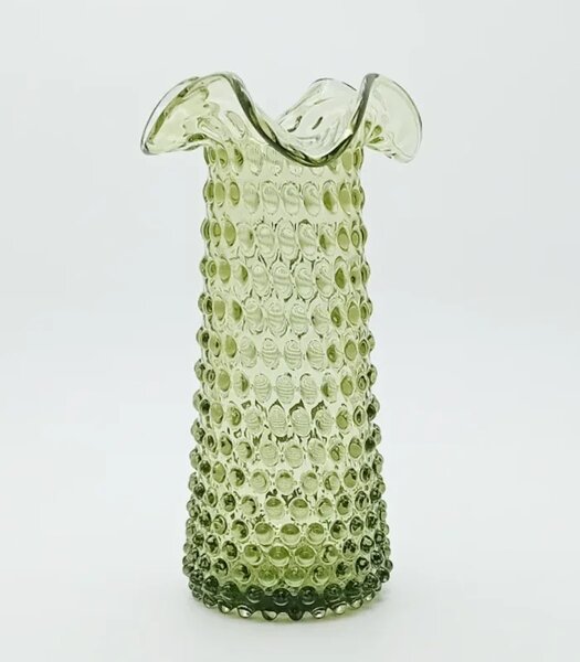 Sklárna Častolovice - Váza 29cm - Hobnail - Ananas - lesní zelená