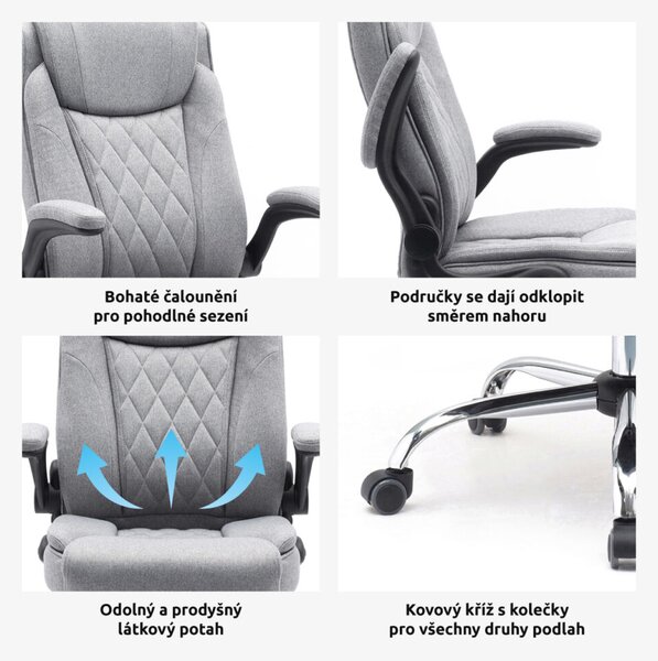 Kancelářské křeslo COMFORTABLE, světle šedá