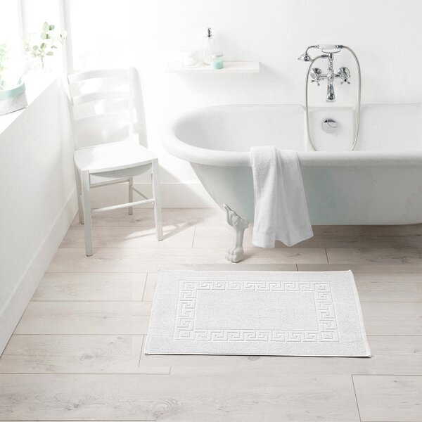 Blancheporte Koupelnová předložka s řeckým vzorem bílá 50x70cm