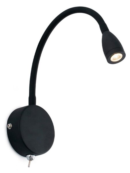 LOKE nástěnná lampa, černá - FARO