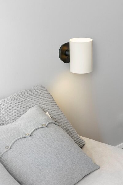 GUADALUPE nástěnná lampa, černá/béžová - FARO