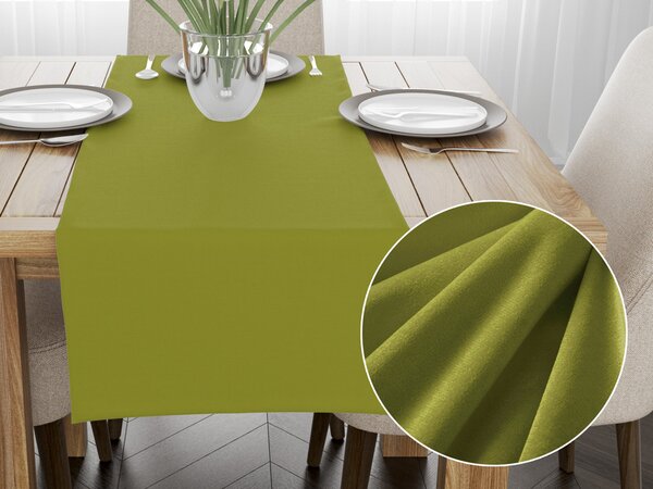 Biante Sametový běhoun na stůl SV-032 Světle zelený 35x120 cm