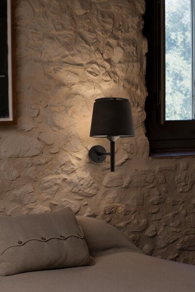 SAVOY nástěnná lampa, černá - FARO
