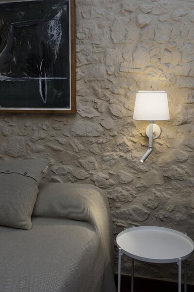 SAVOY nástěnná lampa, bílá, se čtecí lampičkou - FARO