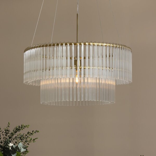Závěsná svítidlo Globen Lighting, HOOK, stmívatelné, Transparentní, Obývací pokoj, Sklo, Design